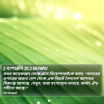 2 বংশাৱলি 20:2 BENIRV Bible Verse Image