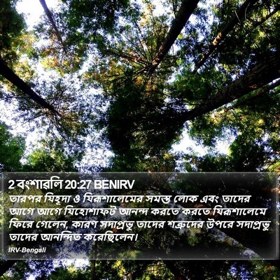 2 বংশাৱলি 20:27 BENIRV Bible Verse Image