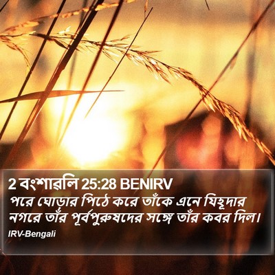 2 বংশাৱলি 25:28 BENIRV Bible Verse Image