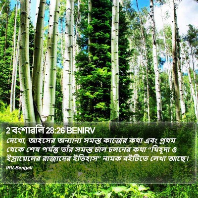 2 বংশাৱলি 28:26 BENIRV Bible Verse Image