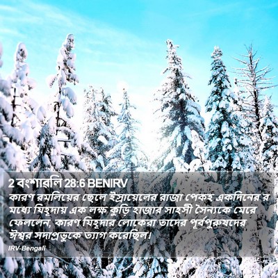2 বংশাৱলি 28:6 BENIRV Bible Verse Image