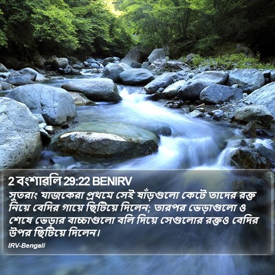 2 বংশাৱলি 29:22 BENIRV Bible Verse Image