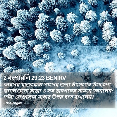 2 বংশাৱলি 29:23 BENIRV Bible Verse Image