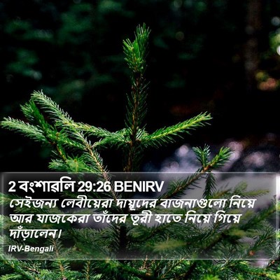 2 বংশাৱলি 29:26 BENIRV Bible Verse Image