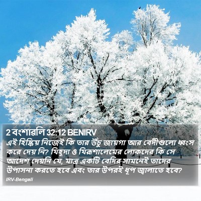 2 বংশাৱলি 32:12 BENIRV Bible Verse Image