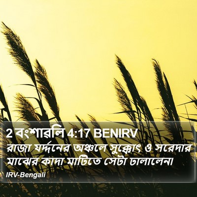 2 বংশাৱলি 4:17 BENIRV Bible Verse Image