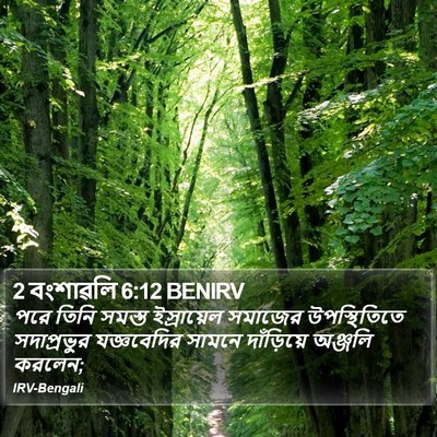 2 বংশাৱলি 6:12 BENIRV Bible Verse Image