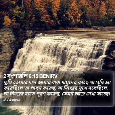 2 বংশাৱলি 6:15 BENIRV Bible Verse Image