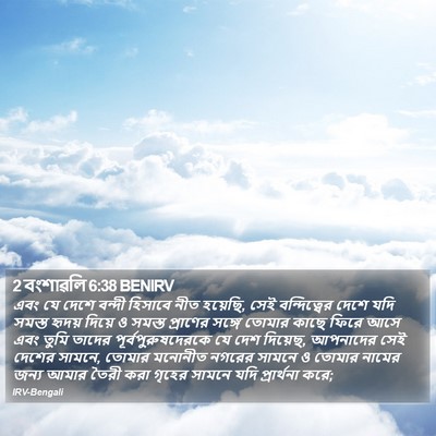 2 বংশাৱলি 6:38 BENIRV Bible Verse Image