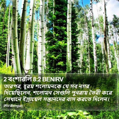 2 বংশাৱলি 8:2 BENIRV Bible Verse Image
