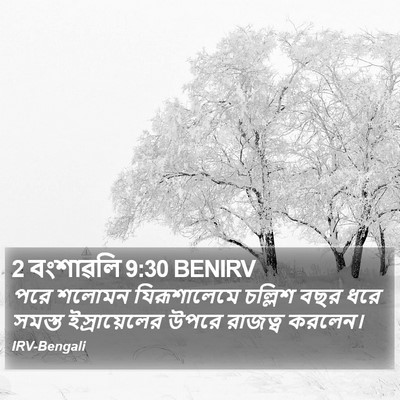 2 বংশাৱলি 9:30 BENIRV Bible Verse Image