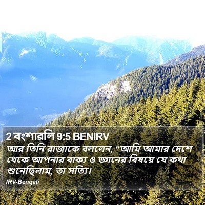 2 বংশাৱলি 9:5 BENIRV Bible Verse Image