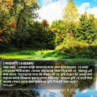 2 ৰাজাৱলি 1:6 BENIRV Bible Verse Image