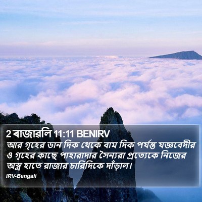 2 ৰাজাৱলি 11:11 BENIRV Bible Verse Image