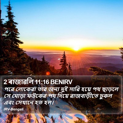 2 ৰাজাৱলি 11:16 BENIRV Bible Verse Image