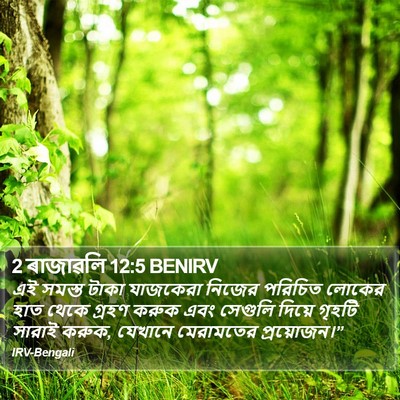 2 ৰাজাৱলি 12:5 BENIRV Bible Verse Image