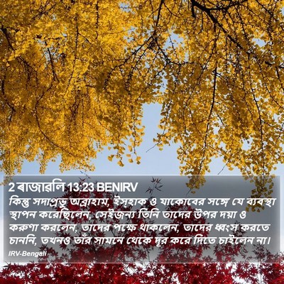 2 ৰাজাৱলি 13:23 BENIRV Bible Verse Image