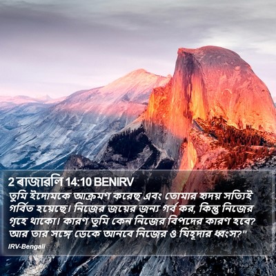 2 ৰাজাৱলি 14:10 BENIRV Bible Verse Image