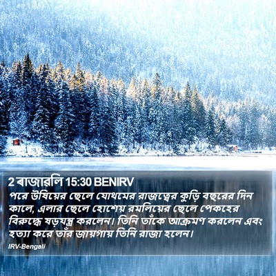 2 ৰাজাৱলি 15:30 BENIRV Bible Verse Image
