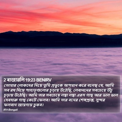 2 ৰাজাৱলি 19:23 BENIRV Bible Verse Image
