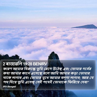 2 ৰাজাৱলি 19:28 BENIRV Bible Verse Image