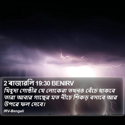 2 ৰাজাৱলি 19:30 BENIRV Bible Verse Image