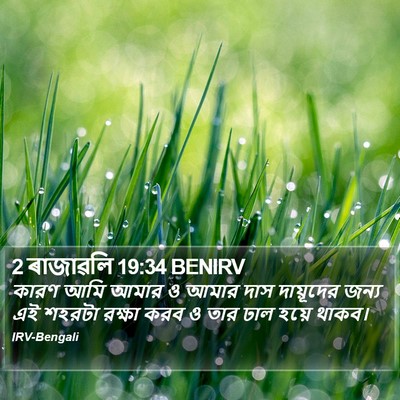 2 ৰাজাৱলি 19:34 BENIRV Bible Verse Image