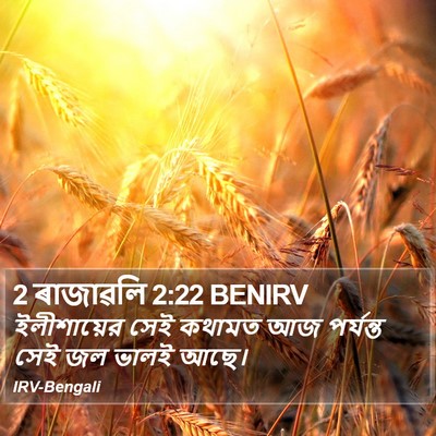 2 ৰাজাৱলি 2:22 BENIRV Bible Verse Image