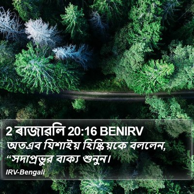 2 ৰাজাৱলি 20:16 BENIRV Bible Verse Image