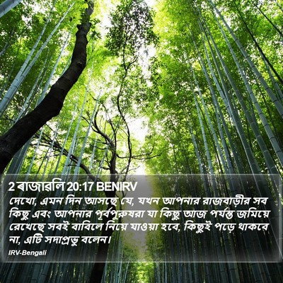 2 ৰাজাৱলি 20:17 BENIRV Bible Verse Image