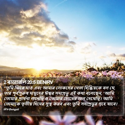 2 ৰাজাৱলি 20:5 BENIRV Bible Verse Image