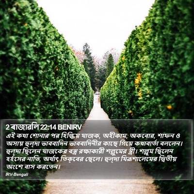 2 ৰাজাৱলি 22:14 BENIRV Bible Verse Image