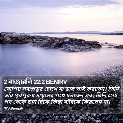 2 ৰাজাৱলি 22:2 BENIRV Bible Verse Image