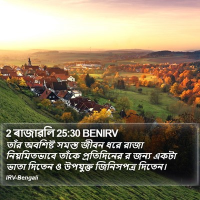 2 ৰাজাৱলি 25:30 BENIRV Bible Verse Image