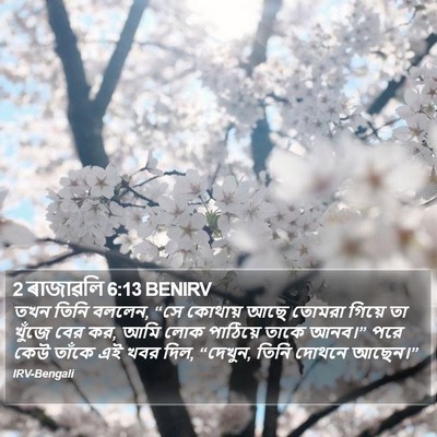 2 ৰাজাৱলি 6:13 BENIRV Bible Verse Image