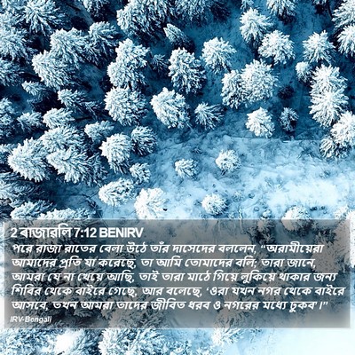 2 ৰাজাৱলি 7:12 BENIRV Bible Verse Image