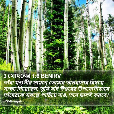 3 যোহনের 1:6 BENIRV Bible Verse Image