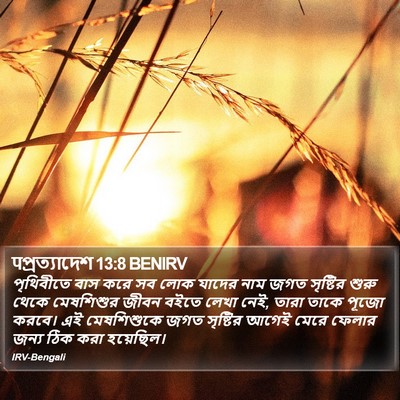 पপ্রত্যাদেশ 13:8 BENIRV Bible Verse Image