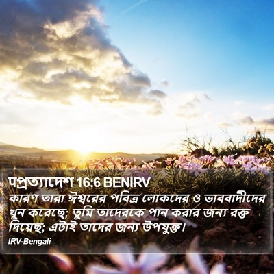 पপ্রত্যাদেশ 16:6 BENIRV Bible Verse Image
