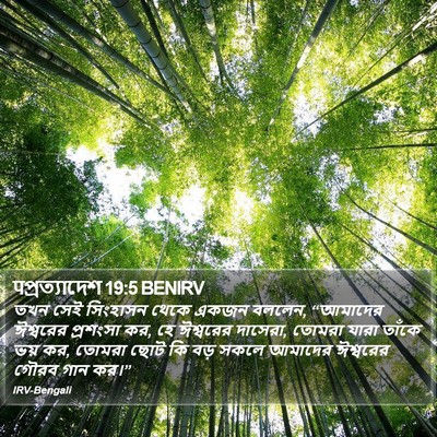 पপ্রত্যাদেশ 19:5 BENIRV Bible Verse Image