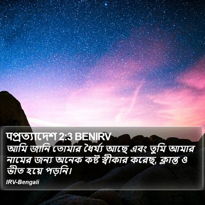 पপ্রত্যাদেশ 2:3 BENIRV Bible Verse Image