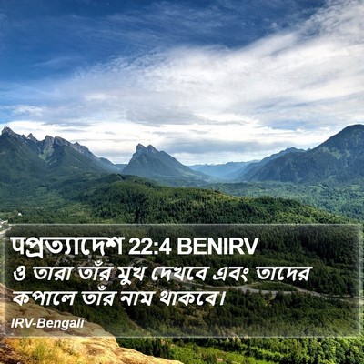 पপ্রত্যাদেশ 22:4 BENIRV Bible Verse Image