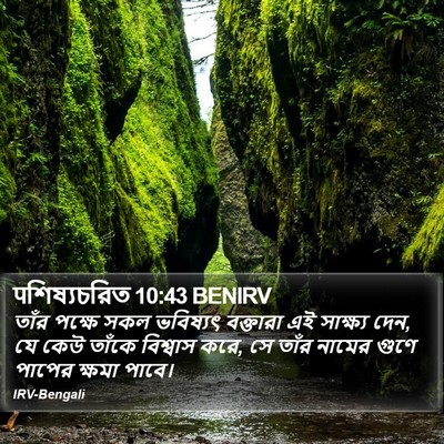 पশিষ্যচরিত 10:43 BENIRV Bible Verse Image