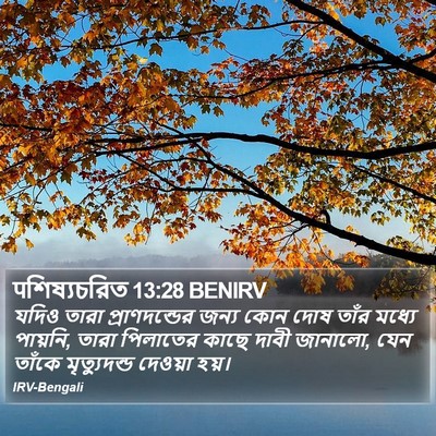 पশিষ্যচরিত 13:28 BENIRV Bible Verse Image