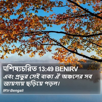 पশিষ্যচরিত 13:49 BENIRV Bible Verse Image