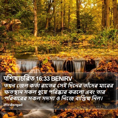 पশিষ্যচরিত 16:33 BENIRV Bible Verse Image