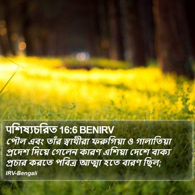 पশিষ্যচরিত 16:6 BENIRV Bible Verse Image
