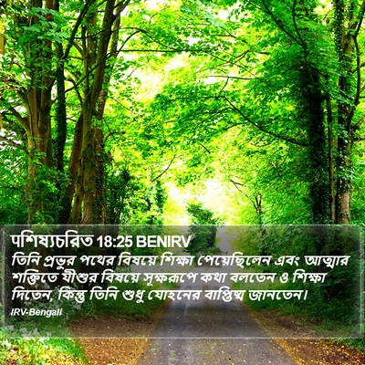 पশিষ্যচরিত 18:25 BENIRV Bible Verse Image
