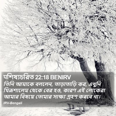 पশিষ্যচরিত 22:18 BENIRV Bible Verse Image