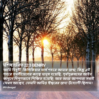 पশিষ্যচরিত 22:3 BENIRV Bible Verse Image